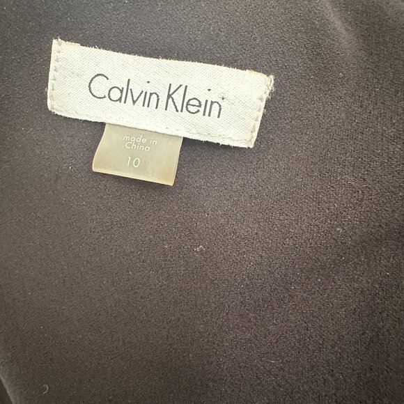 Calvin Klein Dress Women's Black Faux Wrap D-Ring Sleeveless Size 10 - Picture 6 of 11